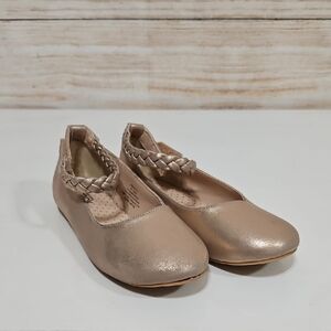 Nordstrom Rack Rose Gold Metallic Braided Flats Girls 2